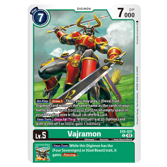 Digimon Card Game - EX05 - Animal Colosseum - Vajramon - (Common) - EX5-037