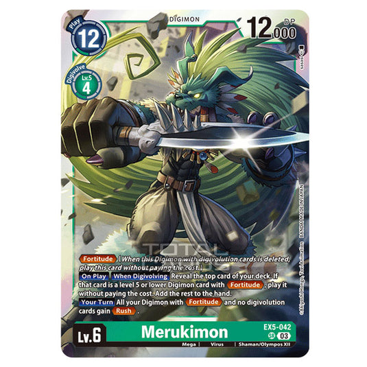 Digimon Card Game - EX05 - Animal Colosseum - Merukimon - (Super Rare) - EX5-042