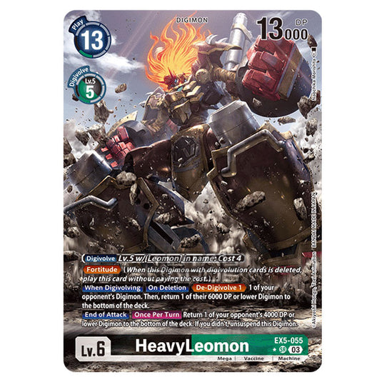 Digimon Card Game - EX05 - Animal Colosseum - HeavyLeomon - (Alternative Art) - EX5-055a