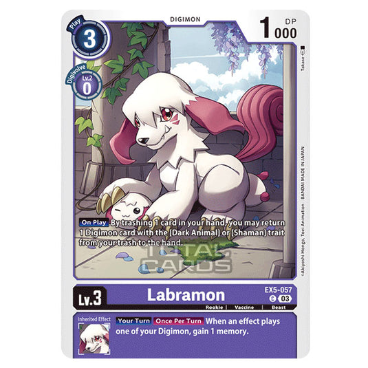 Digimon Card Game - EX05 - Animal Colosseum - Labramon - (Common) - EX5-057