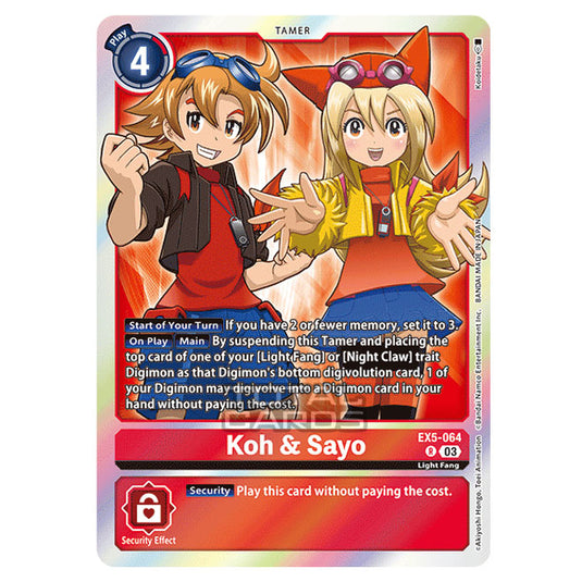 Digimon Card Game - EX05 - Animal Colosseum - Koh & Sayo - (Rare) - EX5-064