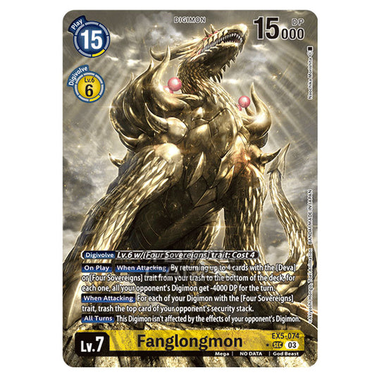 Digimon Card Game - EX05 - Animal Colosseum - Fanglongmon - (Alternative Art) - EX5-074a