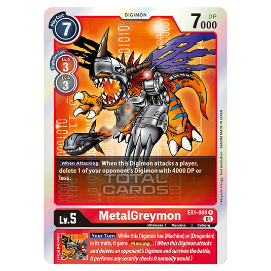 Digimon Card Game - Classic Collection (EX01) - MetalGreymon (Rare) - EX1-008