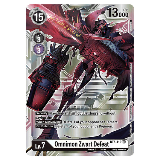 Digimon Card Game - EX04 - Alternative Being - Omnimon Zwart Defeat - (Box Topper) - BT5-112b