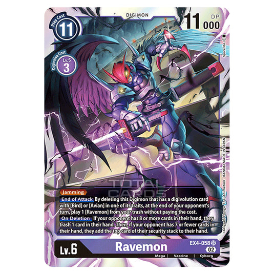 Digimon Card Game - EX04 - Alternative Being - Ravemon - (Super Rare) - EX4-058