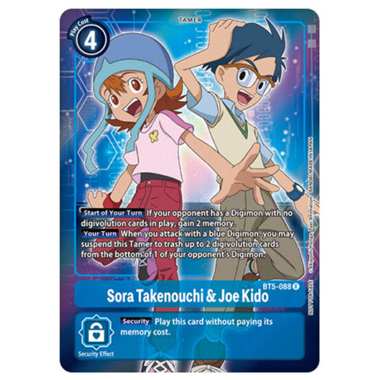 Digimon Card Game - Battle of Omni (BT-05) - Sora Takenouchi & Joe Kido (Alternative Art) (Promo) - BT5-088