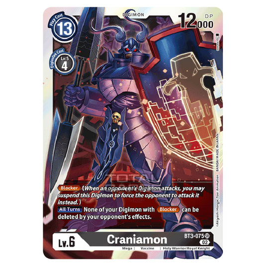 Digimon Card Game - RB-01: Resurgence Booster - Craniamon - (Alternative Art) - BT3-075a