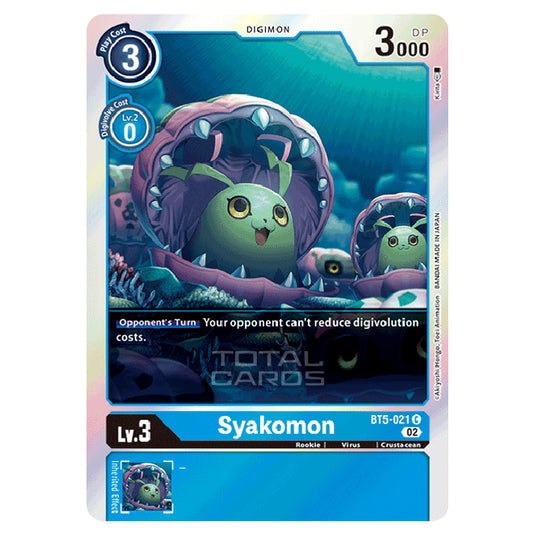 Digimon Card Game - RB-01: Resurgence Booster - Syakomon - (Alternative Art) - BT5-021a