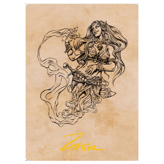 Magic The Gathering - Adventures in the Forgotten Realms - Art Series - Djinni Windseer - 74/81 (Signed)