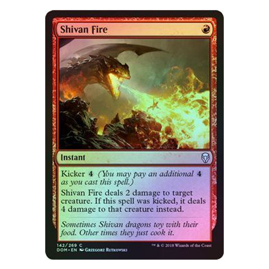 Magic The Gathering - Dominaria - Shivan Fire (Foil) – 142/269