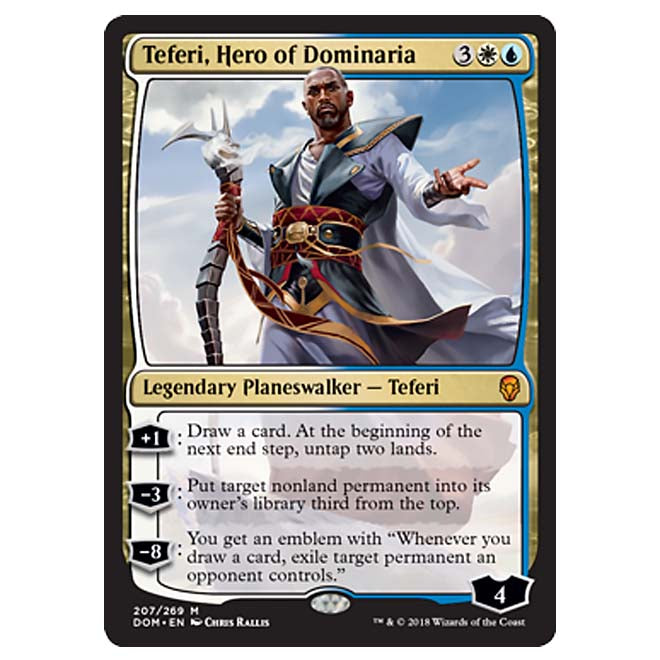 dominaria mtg cards Magic The Gathering - Dominaria - Teferi, Hero of Dominaria