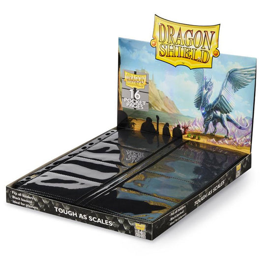 Dragon Shield - 16-Pocket Clear - Center Loader Pages Display - (50 Pages)