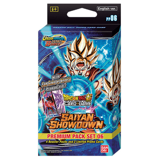DragonBall Super Card Game - Unison Warrior Series Set 6 - Saiyan Showdown - Premium Pack