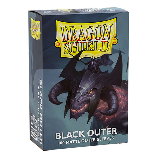 Dragon Shield - Standard Size - Outer Sleeves - Matte Black (100 Sleeves)