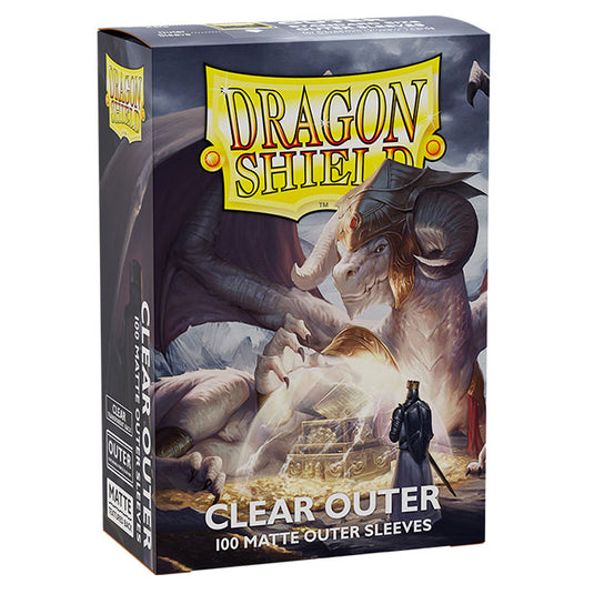 Dragon Shield - Standard Size - Outer Sleeves - Matte Clear (100 Sleeves)