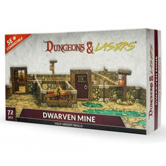 Dungeons & Lasers - Dwarven Mine Half-Height Walls