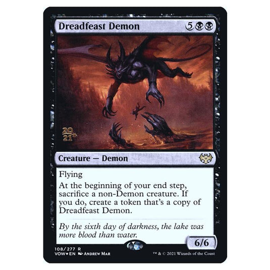 Magic The Gathering - Innistrad: Crimson Vow Promos - Dreadfeast Demon - 108s (Foil)