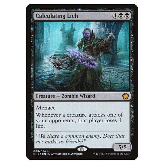 Magic The Gathering - Game Night 2019 - Calculating Lich - 3 (Foil)