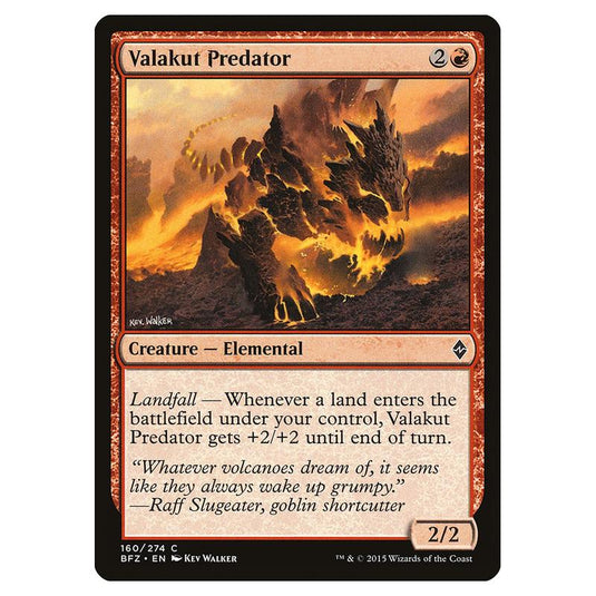 Magic The Gathering - Battle For Zendikar - Valakut Predator - 160/274 (Foil)
