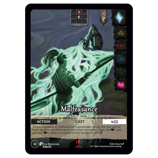 Genesis Battle of Champions - Welcome to Jaelara - Malfeasance (Epic Rare) J2179