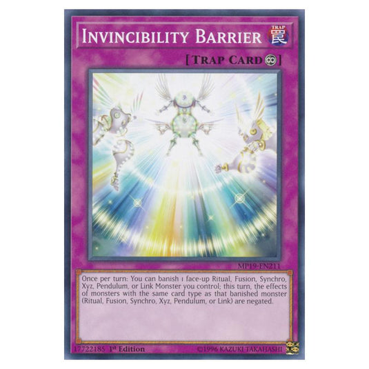Yu-Gi-Oh! - 2019 Gold Sarcophagus Tin Mega Pack - Invincibility Barrier (Common) MP19-EN211