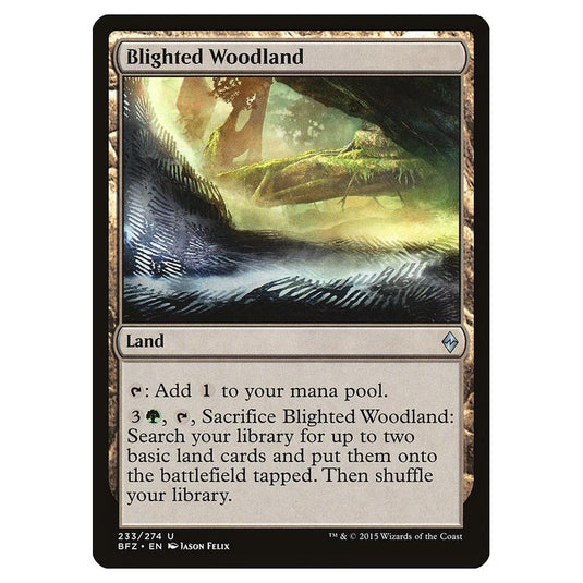 Magic The Gathering - Battle For Zendikar - Blighted Woodland - 233/274 (Foil)