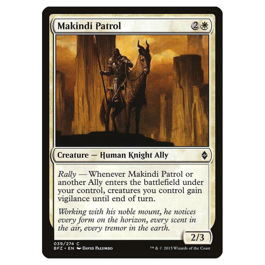 Magic The Gathering - Battle For Zendikar - Makindi Patrol - 39/274 (Foil)