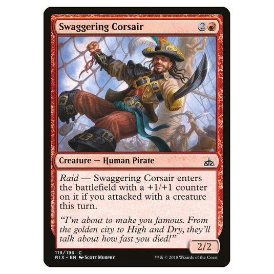 Magic The Gathering - Rivals Of Ixalan - Swaggering Corsair - 119/196