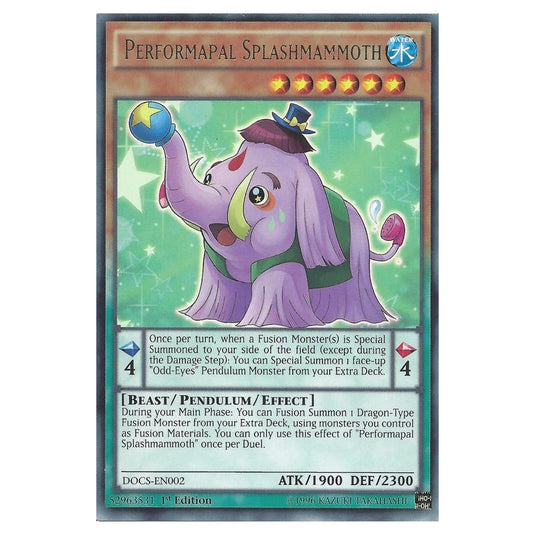 Yu-Gi-Oh! - Dimension of Chaos - Performapal Splashmammoth (Rare) DOCS-EN002