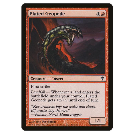 Magic The Gathering - Zendikar - Plated Geopede - 141/249 (Foil)