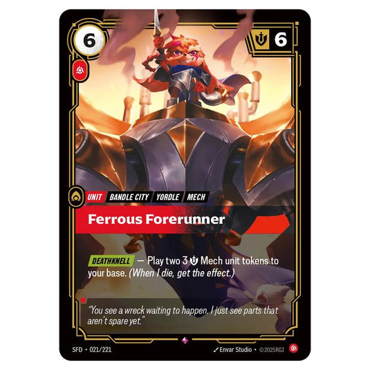 Riftbound: League of Legends TCG - Spiritforged - Ferrous Forerunner - 021/221