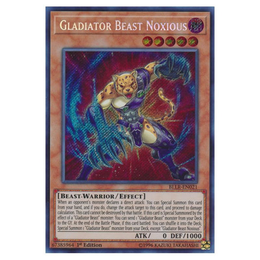 Yu-Gi-Oh! - Battles of Legend - Light's Revenge - Gladiator Beast Noxious (Secret Rare) BLLR-EN021