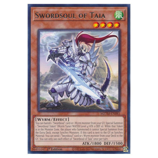 Yu-Gi-Oh! - Maze of the Master - Swordsoul of Taia (Rare) MZTM-EN081