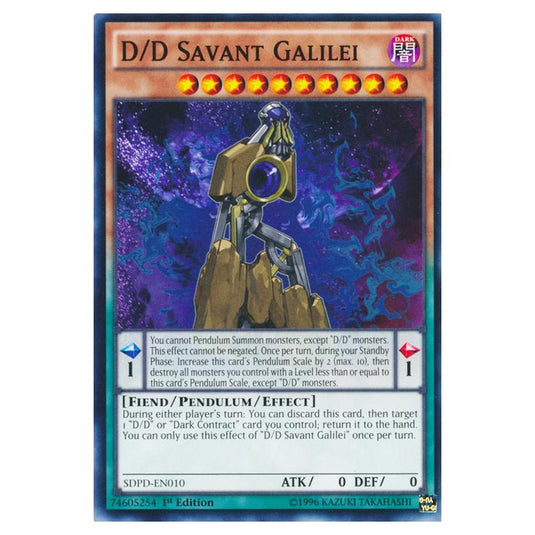 Yu-Gi-Oh! - Pendulum Domination Structure Deck - D/D Savant Galilei (Common) SDPD-EN010