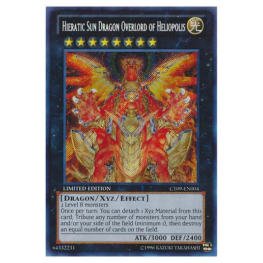 Yu-Gi-Oh! - Collectible Tins 2012 Wave 2 - Hieratic Sun Dragon Overlord of Heliopolis (Secret Rare) CT09-EN004
