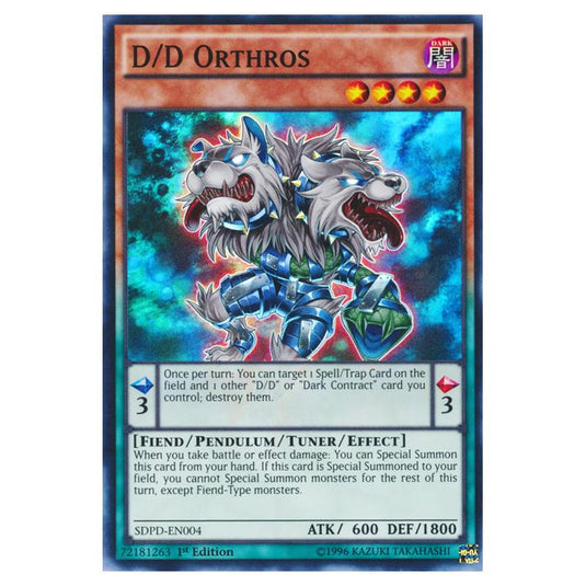 Yu-Gi-Oh! - Pendulum Domination Structure Deck - D/D Orthros (Super Rare) SDPD-EN004