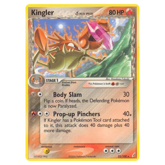 Pokemon - EX Crystal Guardians - Kingler δ Delta Species - 022