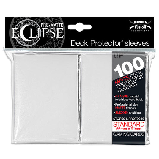 Ultra Pro - Standard Sleeves - PRO-Matte Eclipse - Arctic White (100 Sleeves)