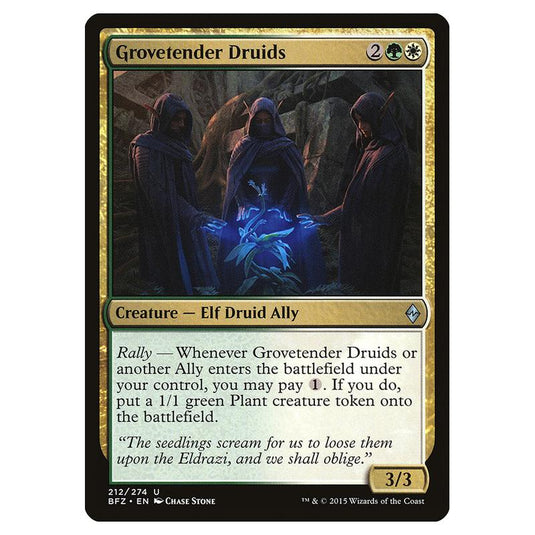Magic The Gathering - Battle For Zendikar - Grovetender Druids - 212/274