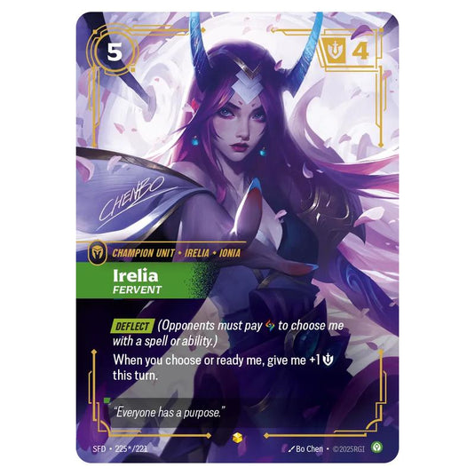 Riftbound: League of Legends TCG - Spiritforged - Irelia - Fervent - 225s/221