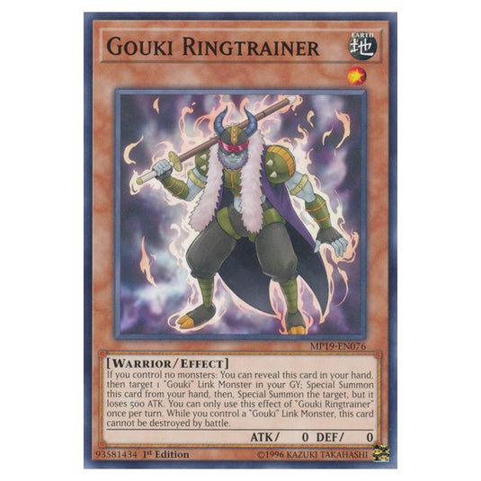 Yu-Gi-Oh! - 2019 Gold Sarcophagus Tin Mega Pack - Gouki Ringtrainer (Common) MP19-EN076