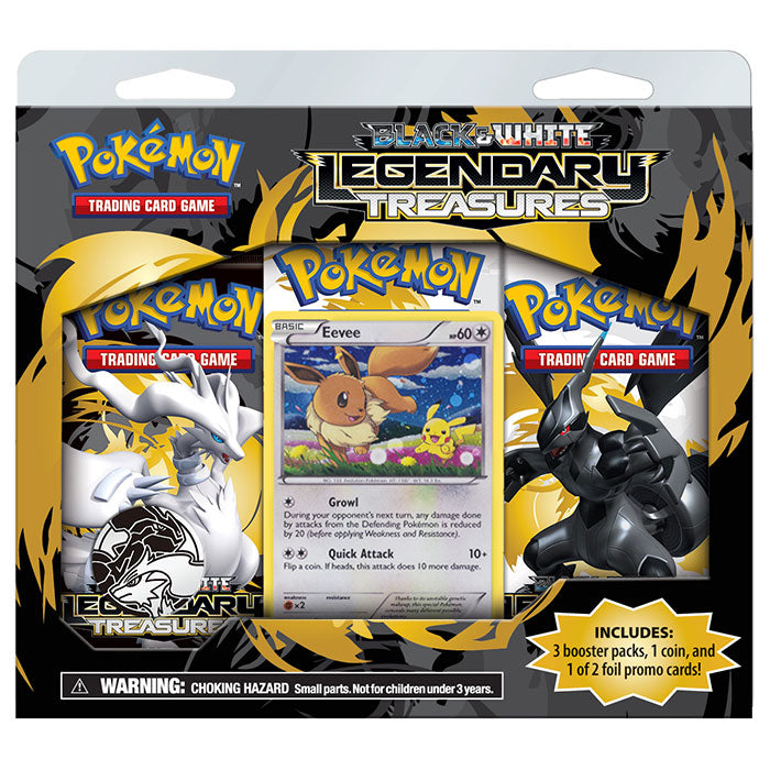 Pokemon - Black & White - Legendary Treasures - 3 Pack Blister - Eevee Pokemon - Black & White - Legendary Treasures - 3 Pack Blister - Eevee