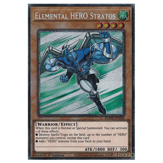 Yu-Gi-Oh! - Burst of Destiny - Elemental HERO Stratos (Starlight Rare) Yu-Gi-Oh! - Burst of Destiny - Elemental HERO Stratos (Starlight Rare)