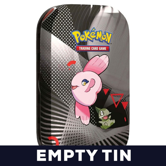 Pokemon - Scarlet & Violet - Black Bolt & White Flare - Unova Mini Tin - Alomomola & Axew - Empty Tin