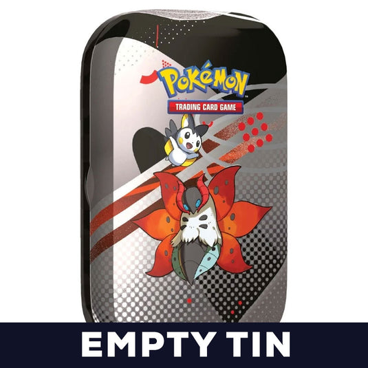 Pokemon - Scarlet & Violet - Black Bolt & White Flare - Unova Mini Tin - Volcarona & Emolga - Empty Tin