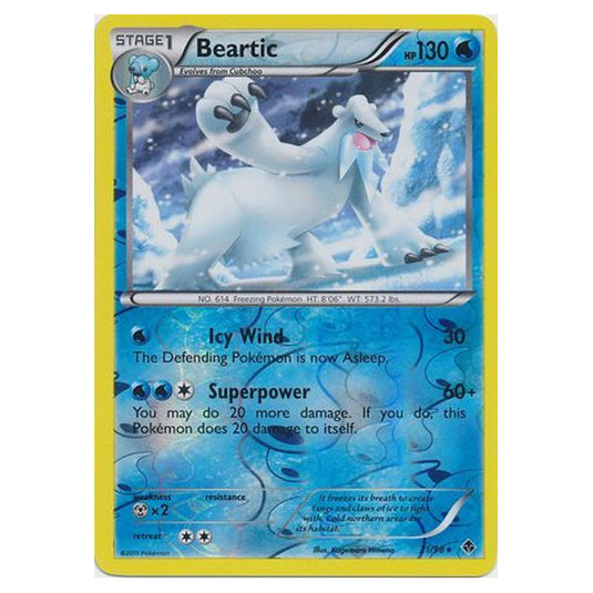Pokemon - Black & White - Emerging Powers - (Reverse Holo) - Beartic 31/98