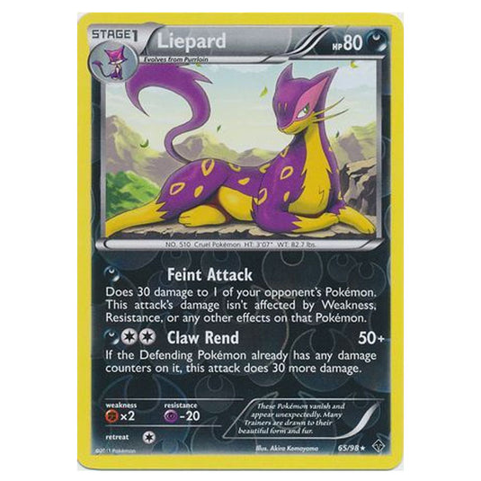 Pokemon - Black & White - Emerging Powers - (Reverse Holo) - Liepard 65/98