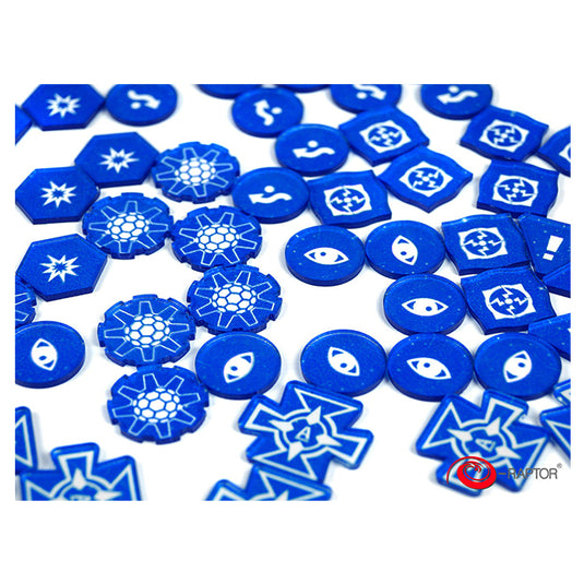 e-Raptor - X-Wing Complete Tokens Set (80pcs) Blue