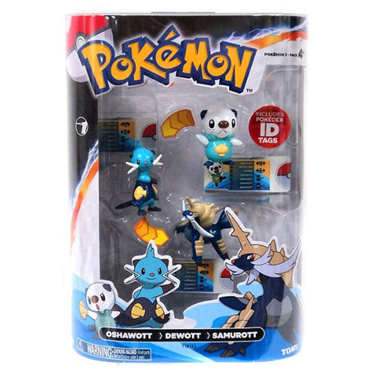 Pokemon - 3 Pack Evolution Figures - Oshawott, Dewott & Samurott
