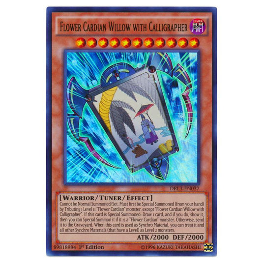 Yu-Gi-Oh! - Dragons of Legend - Unleashed - Flower Cardian Willow with Calligrapher (Ultra Rare) DRL3-EN037
